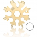 FNCF 18-in-1-Edelstahl-Schneeflocken-Multifunktionswerkzeug, Schneeflocken-Multifunktionswerkzeug (Gold)