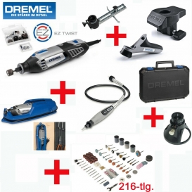 More about DREMEL Multitool 4000-4 Set - inklusive 65 DREMEL Zubehörteile, DREMEL Biegsame Welle, DREMEL Modellierungstisch, DREMEL Kreis- 