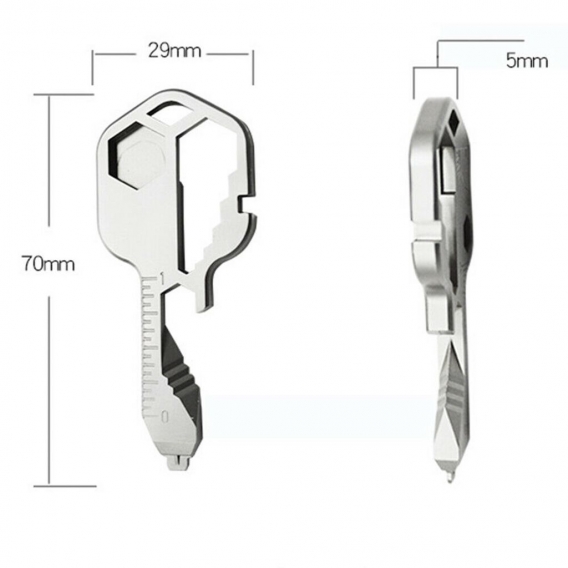24-in-1-Multitool-Schlüssel Tragbarer Outdoor-Handy-Multitool-Schlüsselanhänger für Flaschenöffner Schraubendreher