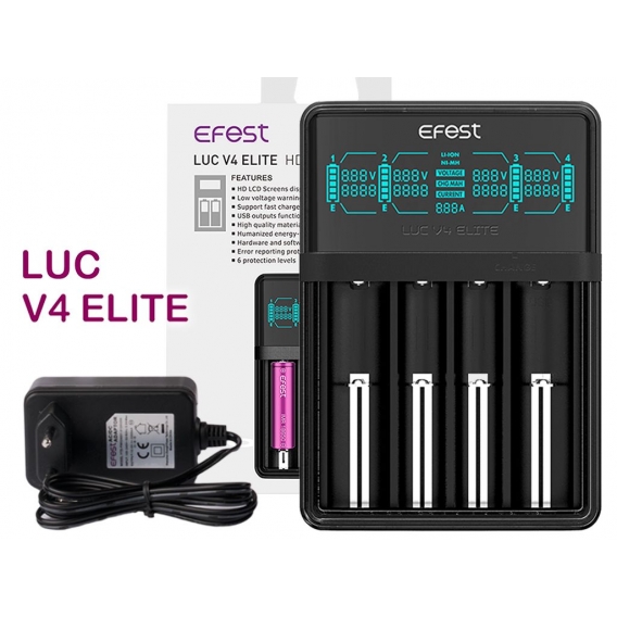 Efest LUC V4 Elite Ladegerät für Li-Ion und NiMh/NiCD Akku