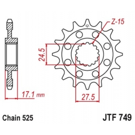 More about JT SPROCKETS Standard Stahlritzel vorne 749 - 525
