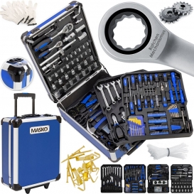 More about Masko® 969 tlg Werkzeugkoffer Werkzeugkasten Werkzeugkiste Werkzeug Trolley ✔ Profi ✔ 949 Teile ✔ Qualitätswerkzeug , Farbe:Blau
