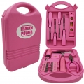 Werkzeug Set für Frauen - 28-teiliges Set - Werkzeugkoffer Frauenpower in Pink mit Hammer, Schraubenschlüssel, Zange, Maßband, W