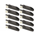 KOTARBAU® 10er Set Stoßdämpfer für Möbeltüren mit Adapter Schwarz Softclose für Möbel