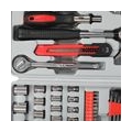 KEPEAK 186-teilig Werkzeug-Set , werkzeugkoffer Premium Universal und Haushalts , Werkzeugkästen mit Klauenhammer , Grau