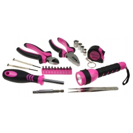 More about Frauen Werkzeugset Pink 23-tlg Werkzeugsatz Werkzeugetui Nylontasche in Rosa