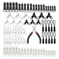 183Pcs Zipper Repair Kit Ersatz Zipper Pull Kit Extension Pulls
