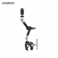 Andoer 7 "Edelstahl Articulating Friction Arm mit einstellbarer Super Rod Clamp Zangen Clip fuer DSLR Kamera Rig / Monitor / LED