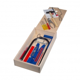 Laubsäge-Werkzeug-Set, 23-teilig, in praktischer Holzbox, ideal im Hobbybereich oder für den Modellbau,  Germany
