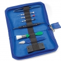 Werkzeugsatz von SELVA – Für den schnellen BATTERIEWECHSEL bei Armband- und Taschenuhren – Im praktischen Reißverschlussetui – C
