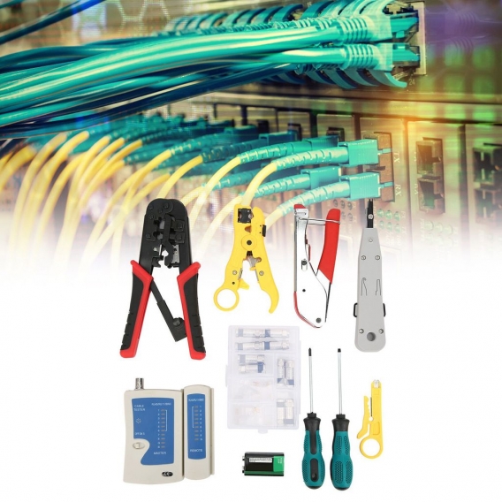 Netzwerk Werkzeug Set Reparaturwerkzeuge, Kabeltester Kit, Patchkabel Tester