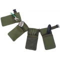 Gürteltasche Gartengerätegürtel mit 4 Taschen, Gartenwerkzeug, Garten-Hüfttasche zum Aufhängen, Zange und Schlüssel, Grün