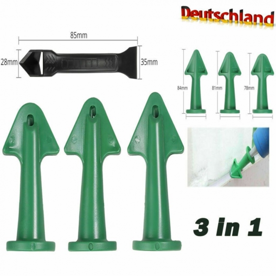 3 in 1 Dichtungsdüse Silikon Dichtungsfinisher Werkzeug Sauber Werkzeug grün NEU