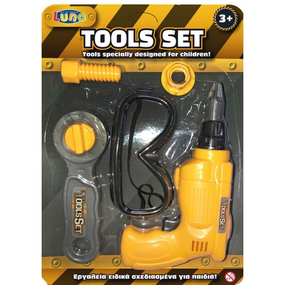 Luna Kinder Werkzeugset 5-tlg. Heimwerker Handwerker Werkzeug Spielset +3J