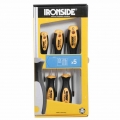 Ironside 120-512 Schraubendreher-Set 5tlg Tx00 2Komp-Griff C.V.-Sta, schwarz/gelb (1 Set)