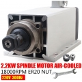 2.2KW ER20 Luftgekühlt Spindelmotor   Für CNC-Fräse Air Cooled Fräs Spindel Motor   High Speed Numerical Fräsmotor  18000U/min