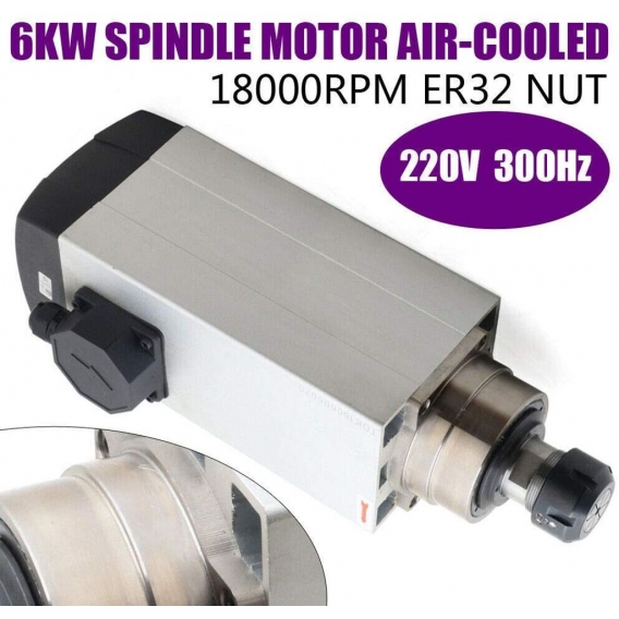 Frässpindel Fräsmotor  CNC Gravur    Luftgekühlt Spindelmotor    Spindel Motor Fräsmaschine    Holzbearbeitung 6kw ER32