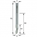 ENT 30022 Spiral-Bohrnutenfräser HS-E (HSSE), Schaft (C) 8 mm, Durchmesser (A) 5 mm, B1 16 mm, B2 45 mm, Z1, GL 90 mm