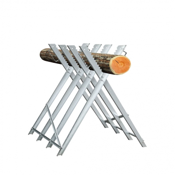 Riossad Saegebock Kettensaege klappbar Metall Holzsaegebock 150KG Zahnung Holz