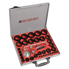 More about BOEHM JBL259PACC Locheisensatz 2-59mm inkl. Halter, Aufnahmescheibe, federnder Zentrierspitze, Stange mit Zirkel & Ersatzmesser 