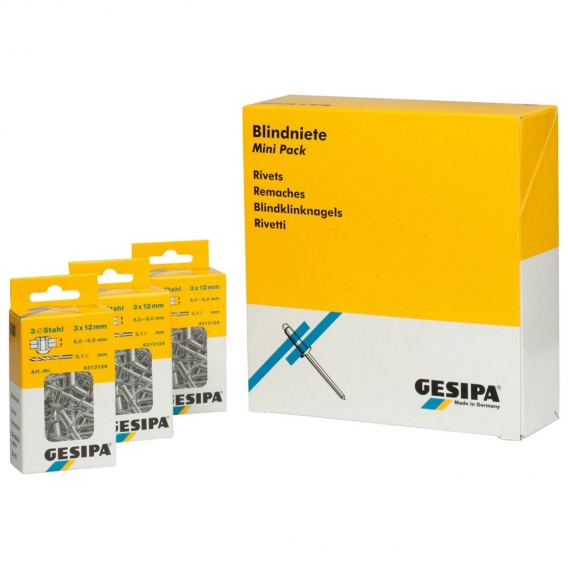 Gesipa Mini-Pack Stahl/Stahl 3x12mm