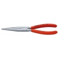 Knipex Flachrundzange DIN ISO 5745 Länge 200mm mit Schneide gerade Chrom Kunststoff-Überzogen - 26 13 200