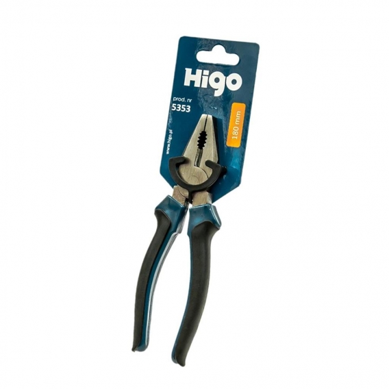 HIGO Kombinationszange 180 mm, Kombizange aus Werkzeugstahl für den Heimwerker