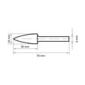 LUKAS Fräser HFG Spitzbogenform für Stahl 16x30 mm Schaft 6 mm | Verz. 7 | TiAlN-beschichtet