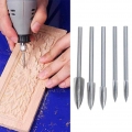 5 Stueck Holzbearbeitungs-Schnitzwerkzeug Holzschnitzbohrer Bohrwerk Gravurwerkzeuge