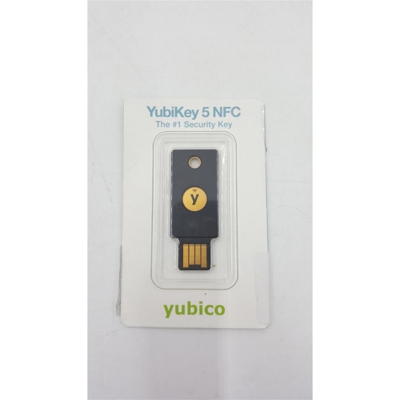 Yubico - YubiKey 5 NFC - Two Factor Authentication USB and NFC Security Key, Fits USB-A Ports and Works with Supported NFC Mobil
