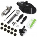 Fahrradwerkzeug-Kit, 16-in-1-Reparaturwerkzeug für Schraubendreher, mit Reifenhebeln, Fahrradpumpe, Metallraspel und Patch-Kit