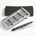 Magnetische Präzisions-Schraubendreher-Box - 20 Tipps + 1 Clip - Ultra-ergonomische Soft Case