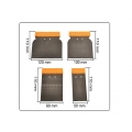 12 teiliges Set  Japanspachtel  aus flexiblen Federbandstahl 50 - 80 - 100 - 120 mm