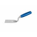 TRUFA Gipserspachtel rostfrei mit Holzgriff Blau 8cm , Stuckateurspachtel, Spachtelkelle, Glättekelle, Edelstahl, Werkzeug zum V