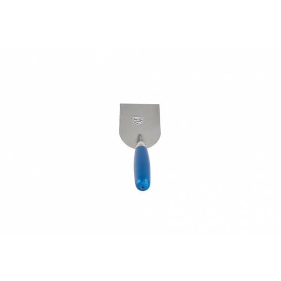 TRUFA Gipserspachtel rostfrei mit Holzgriff Blau 7cm , Stuckateurspachtel, Spachtelkelle, Glättekelle, Edelstahl, Werkzeug zum V