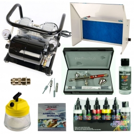 More about Fine-Art Airbrush Set Airbrushpistole Infinity  Sparmax Kompressor Absauganlage