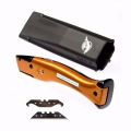 acerto - Delphin®-03 Style-Edition Universalmesser Cuttermesser Candy Orange Schwarz