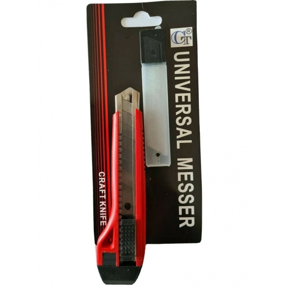 Universal Cuttermesser Teppichmesser + 3 Ersatzklingen 18mm