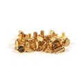 20 goldene Chicago-Schrauben - Lederclips 10 mm x Ø 9,5 mm