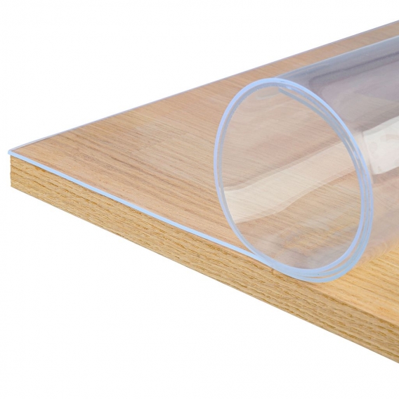 Bonilo PVC Tischfolie | Schutzfolie Tischdecke Tischschutz 2 mm Glasklar Breite: 100 cm, Tischfolie:300cm