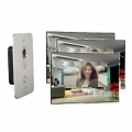 4 Draht Video Türsprechanlage Gegensprechanlage 3 X 7 Zoll Monitor Klingel Farb Kamera (spiegel)