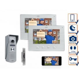 More about IP Türsprechanlage mit Türöffner, Video Türklingel 2 Monitore für 1 Familienhaus
