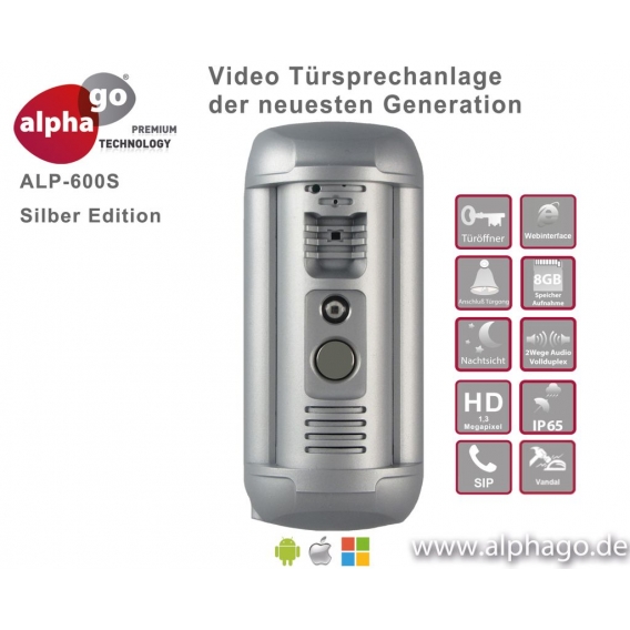 alphago Video Türsprechanlage ALP-600S ohne Cloud Zwang
