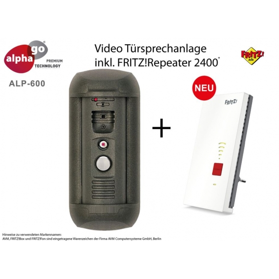 IP Video Türsprechanlage ALP-600 inkl. FRITZ!Repeater 2400