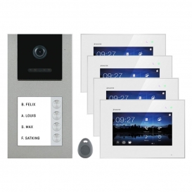 More about Balter EVO-AP Silber Video Türsprechanlage 7" Touchscreen RFID 2-Draht BUS Set für 4 Familienhaus
