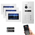 Balter EVO SILVER Video-Türsprechanlage 7" Wifi Monitor 2-Draht BUS für 3 Familienhaus App Steuerung