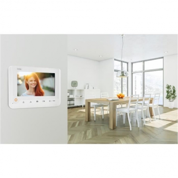 EXTEL 2-Draht Nova Videotelefon weiß mit Farbbildschirm 7a Speicherdurchgang