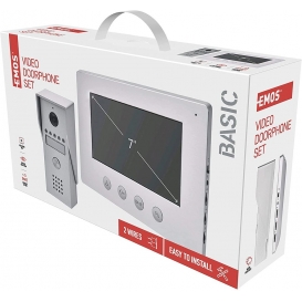 More about EMOS H2050 Türsprechanlage/Video-Türklingel, wasserdichte Kamera mit Nachtsicht, Monitor mit 7'' LCD-Farbdisplay, einfache 2-Dra