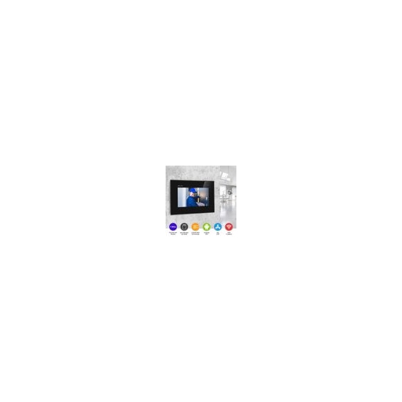 BALTER EVO Video Türsprechanlage Schwarz Set 2-Draht 2xTalk + 7" WiFi-LCD-Monitor für 1 Familienhaus