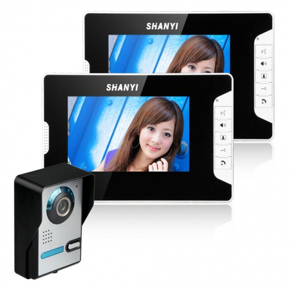 Monitor Türklingel 7"LCD Farb Video Türsprechanlage Gegensprechanlage Außenkamera Klingelanlage
